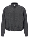 Blue Linen Denim Jacket