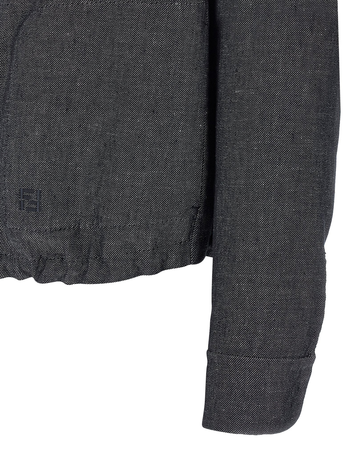 Blue Linen Denim Jacket