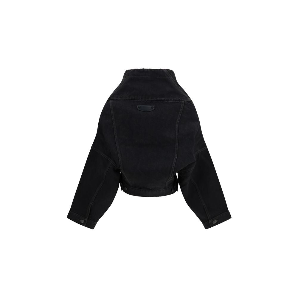 Black Cotton Denim Jacket
