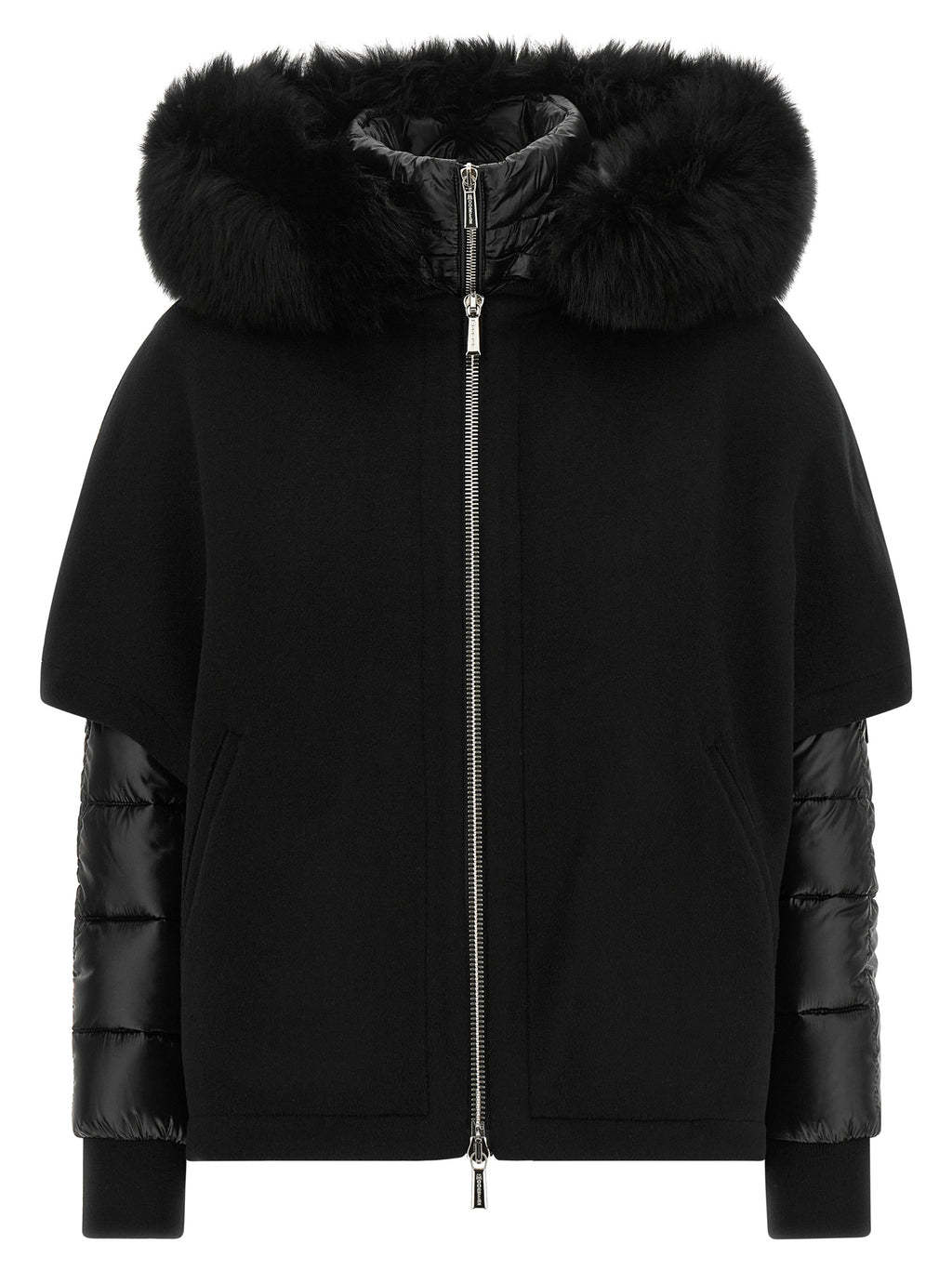 Black Wool Shell Jacket