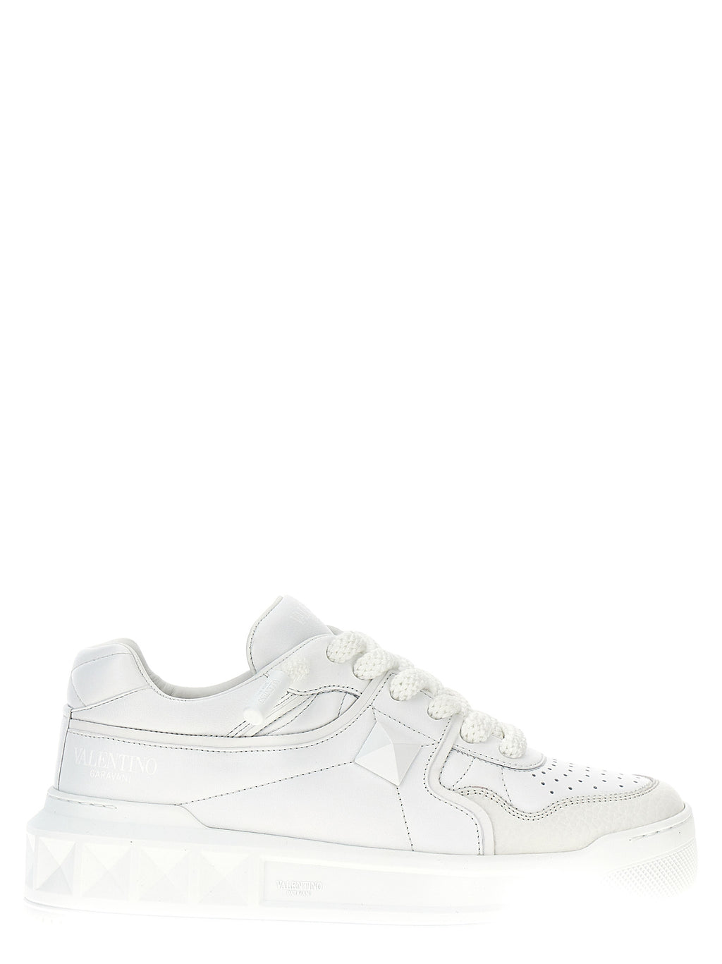 White Lamb Leather Low Top Sneakers