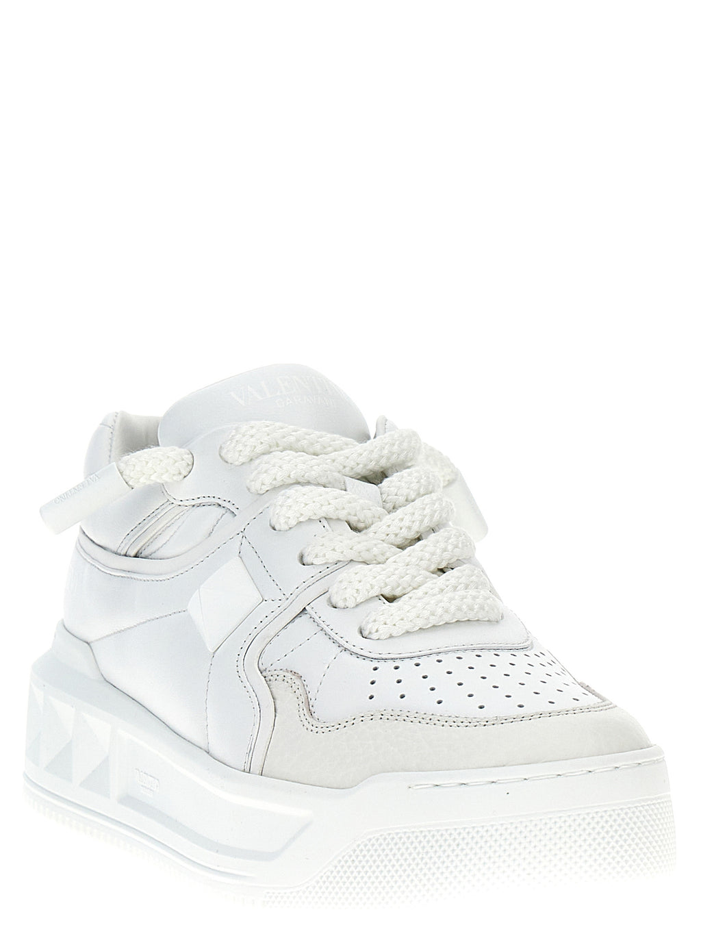 White Lamb Leather Low Top Sneakers
