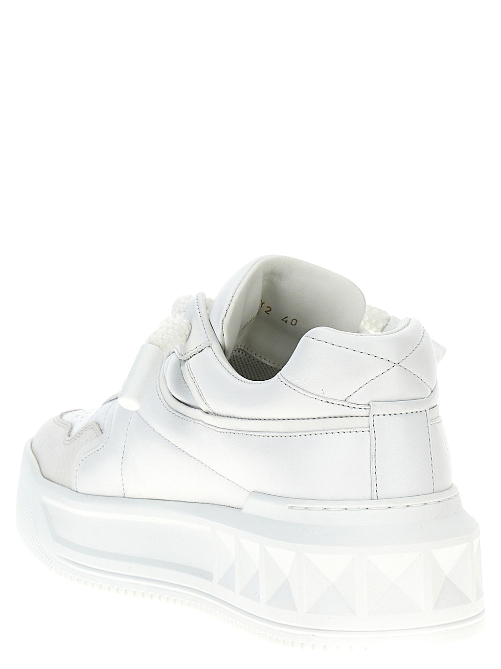 White Lamb Leather Low Top Sneakers