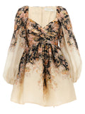 Multicolor Linen Casual Dress
