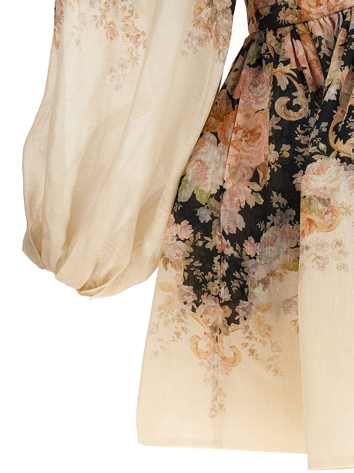 Multicolor Linen Casual Dress