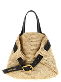 Beige Raffia Tote Bag