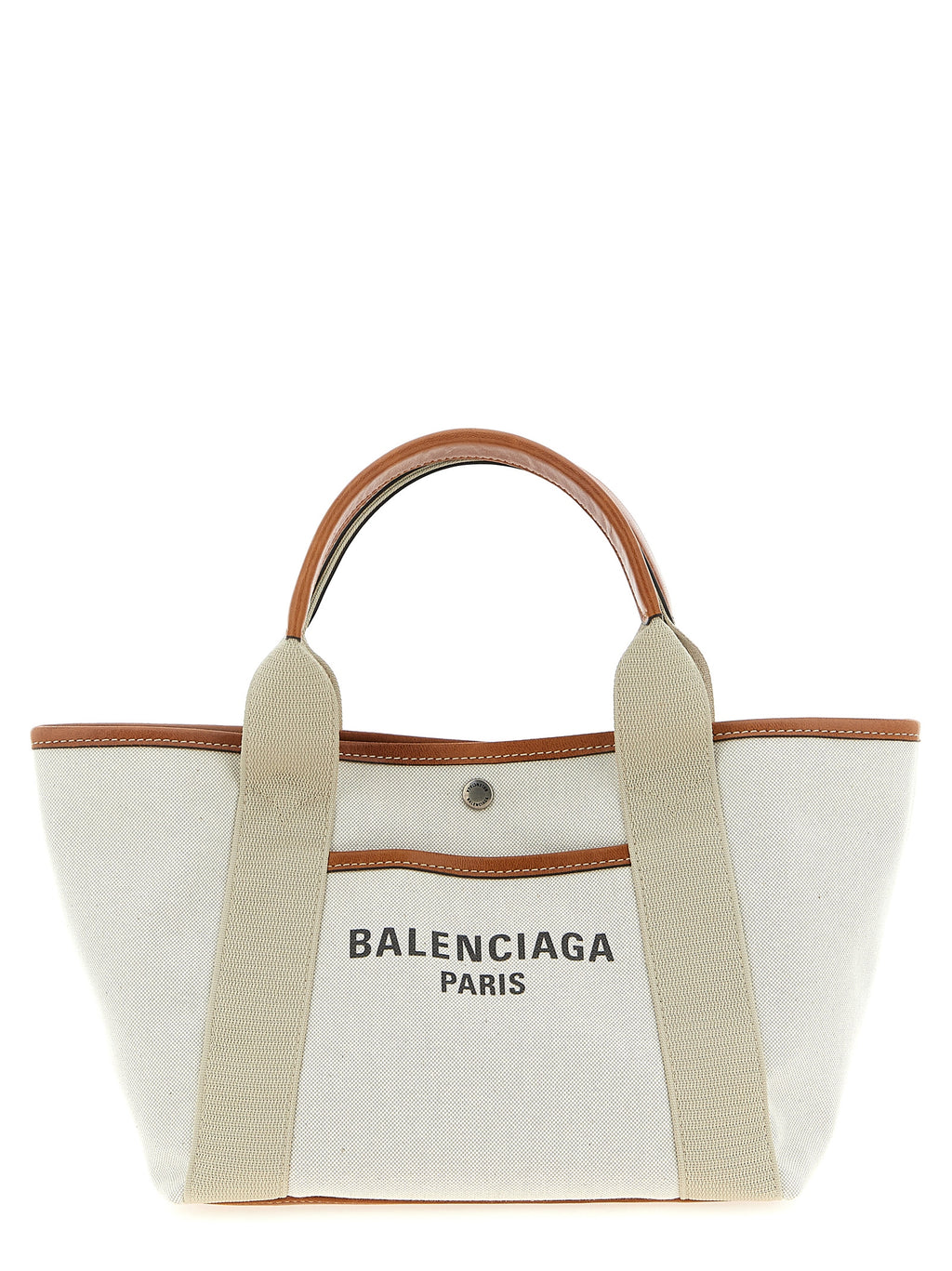 Beige Leather Tote Bag