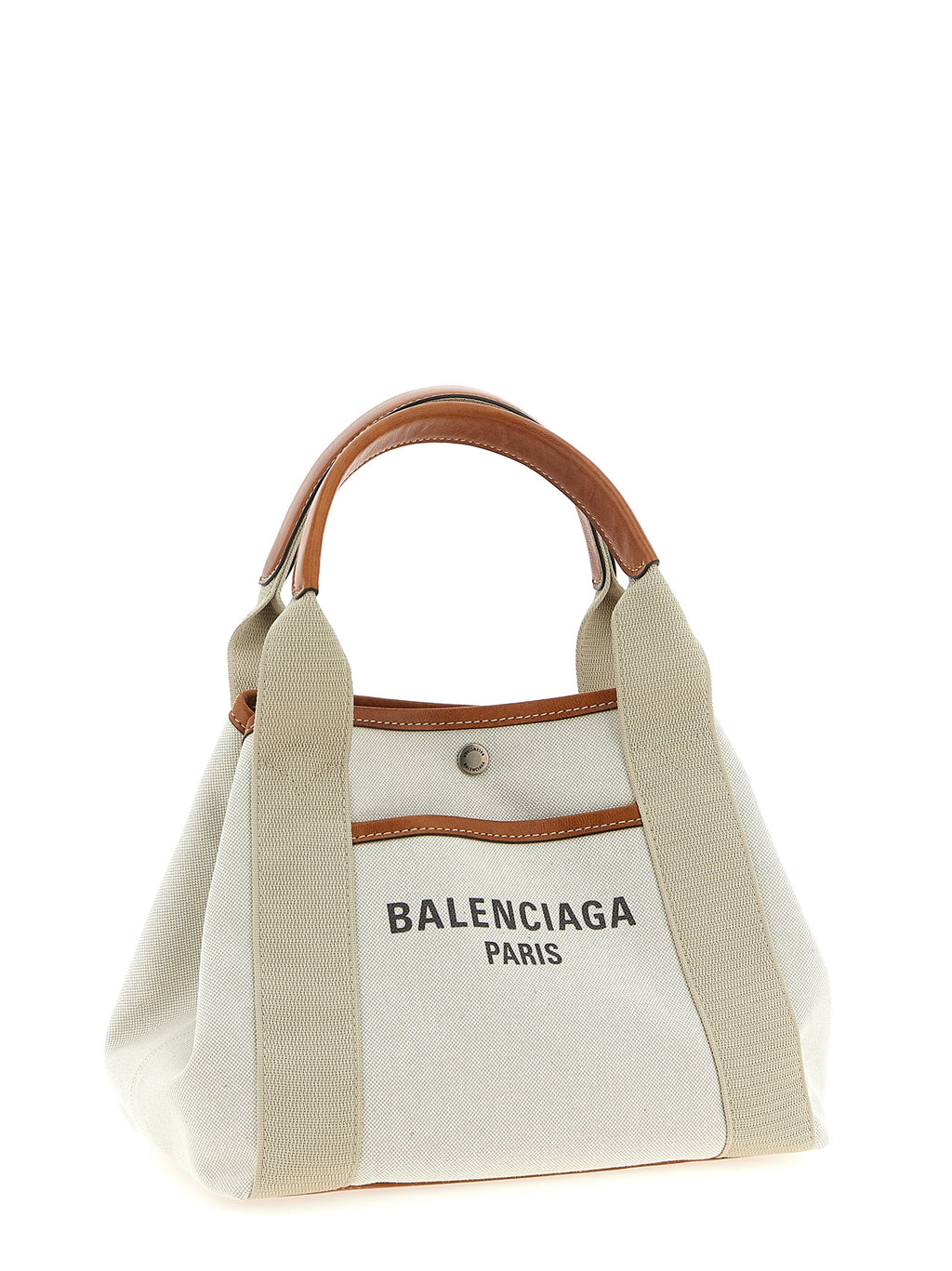 Beige Leather Tote Bag
