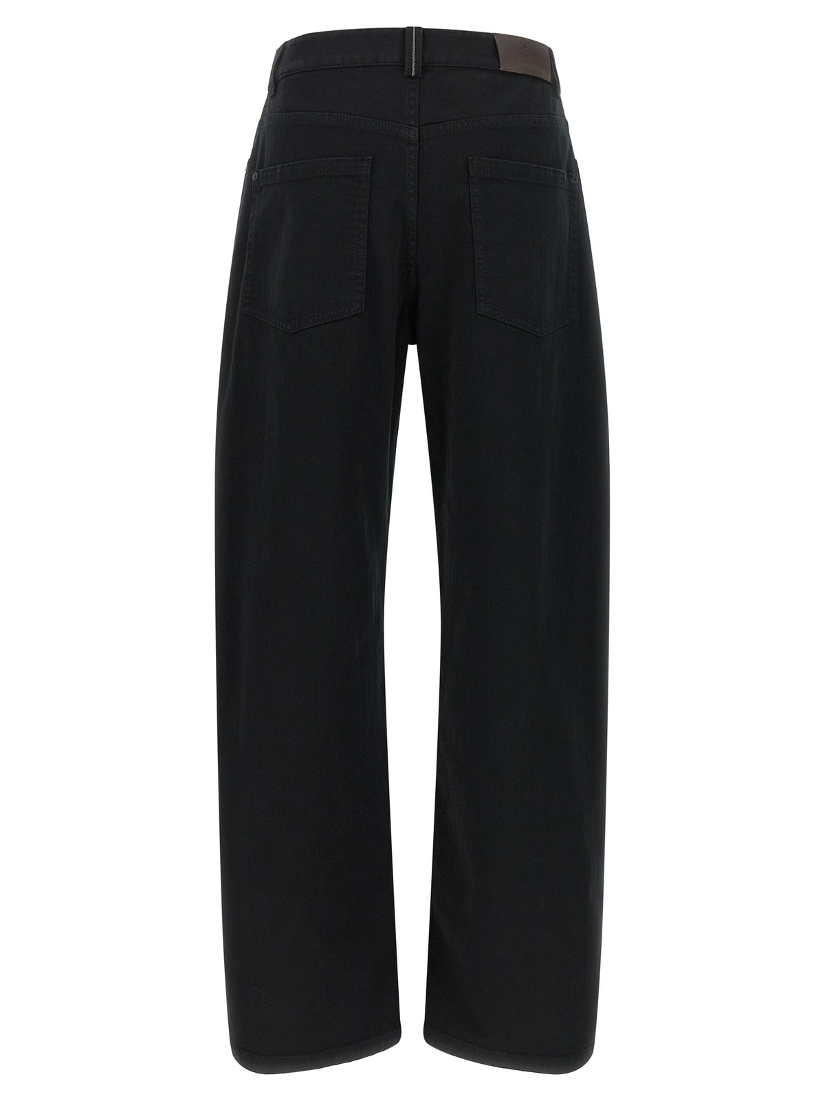 Black Cotton High-Waisted Jean
