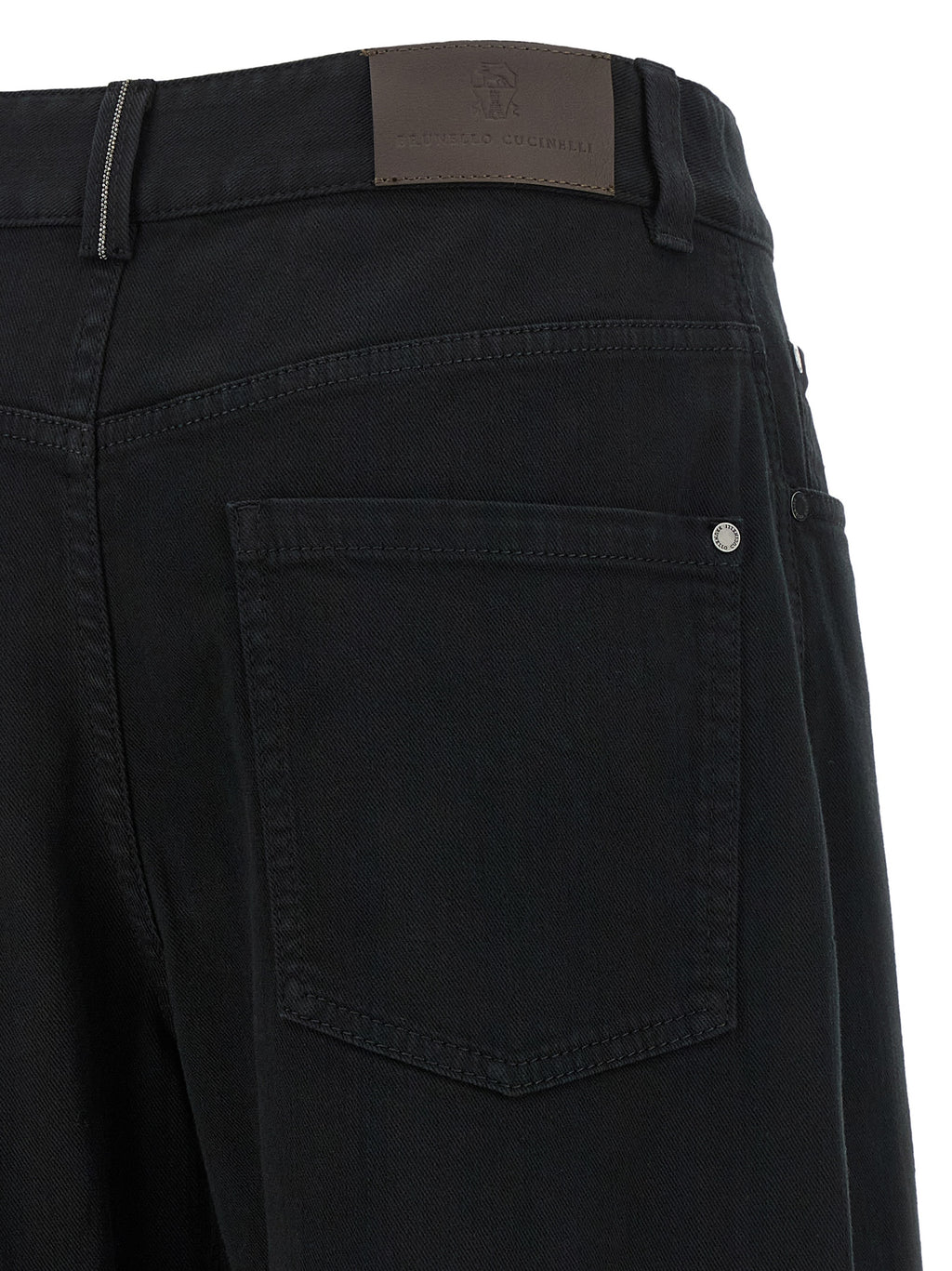 Black Cotton High-Waisted Jean