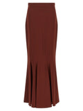 Brown Silk Mini Skirt
