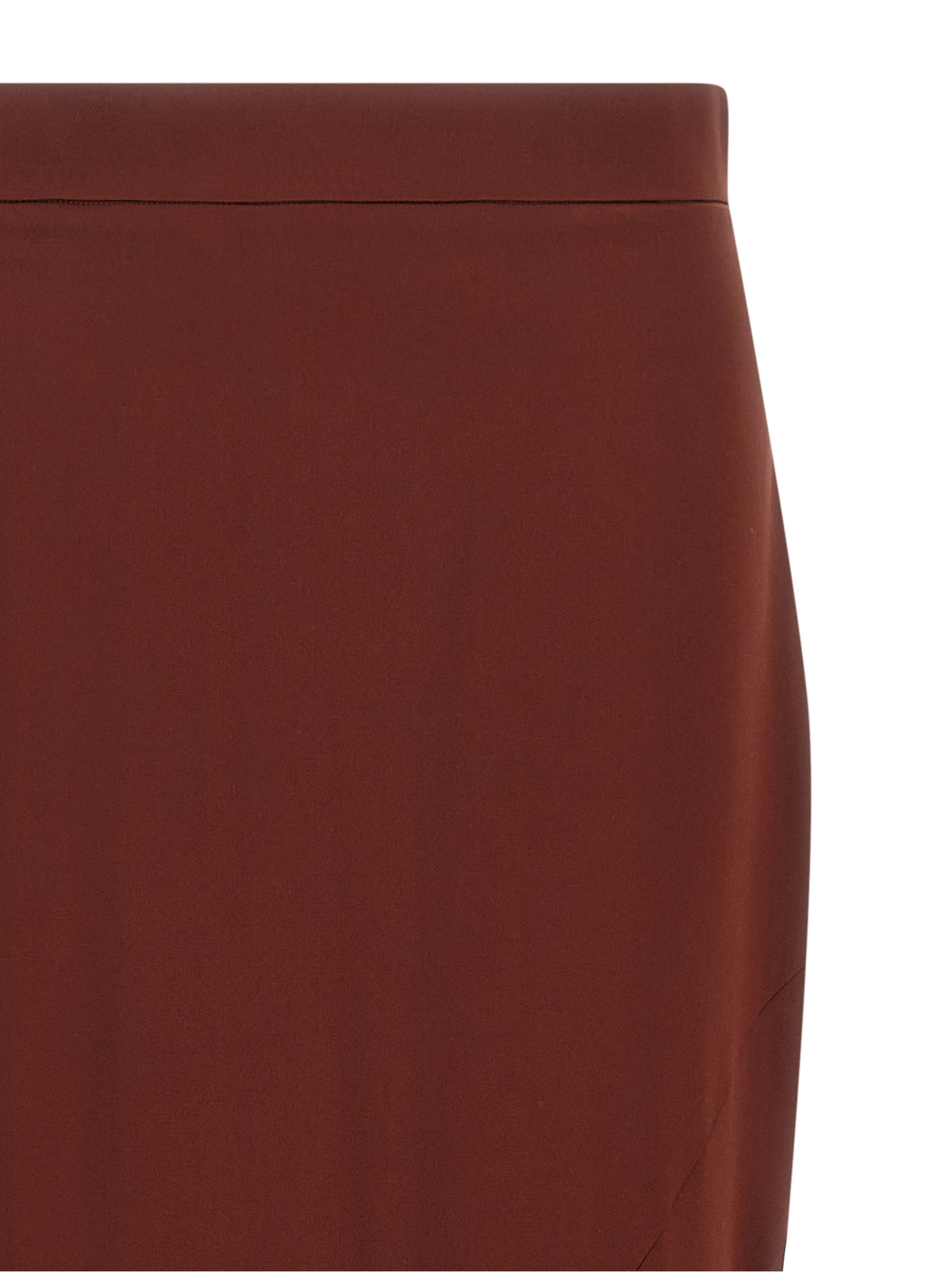 Brown Silk Mini Skirt