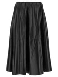 Black Polyester Mini Skirt