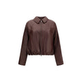 Bordeaux Lamb Ovis Aries Leather Jacket