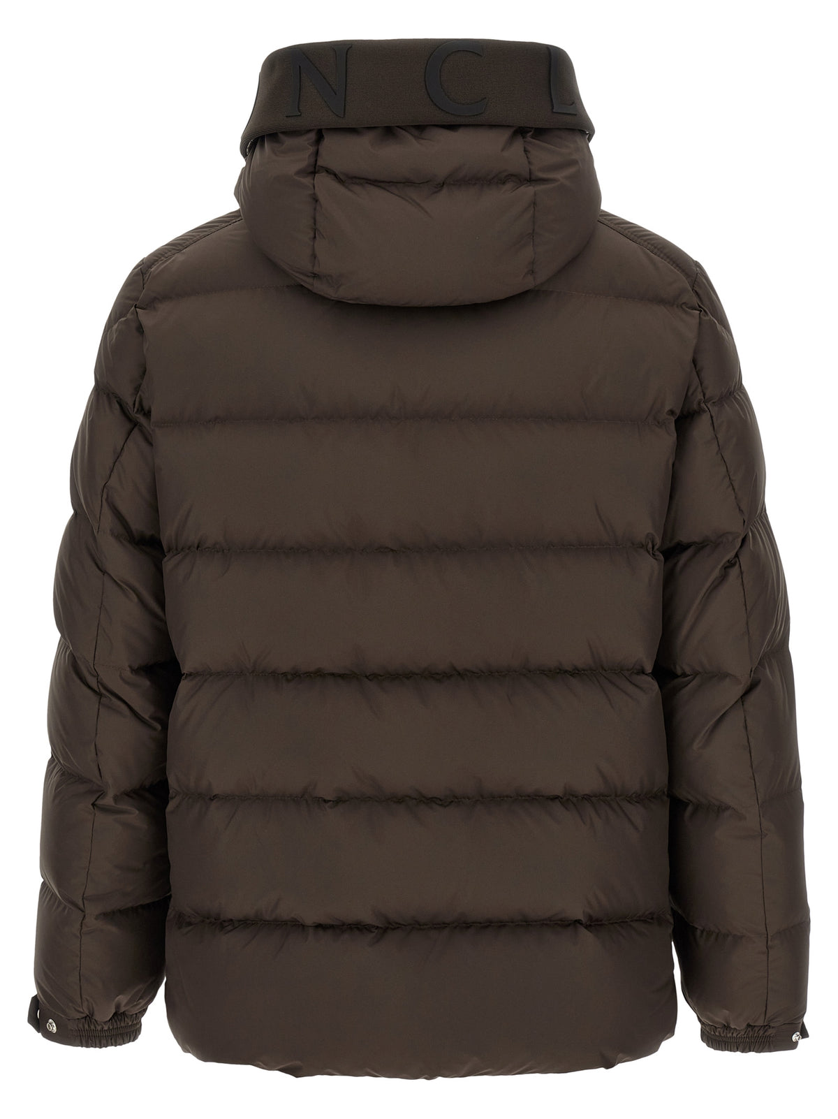 Brown Polyester Full-Length Jacket