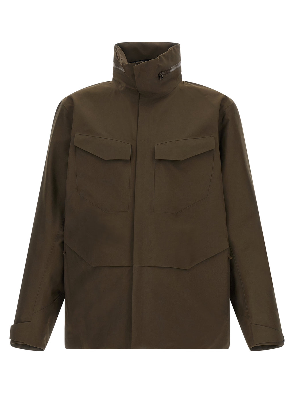 Brown Nylon Shell Jacket