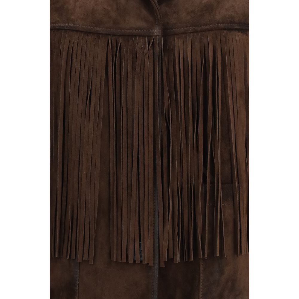 Brown Suede Leather Leather Jacket