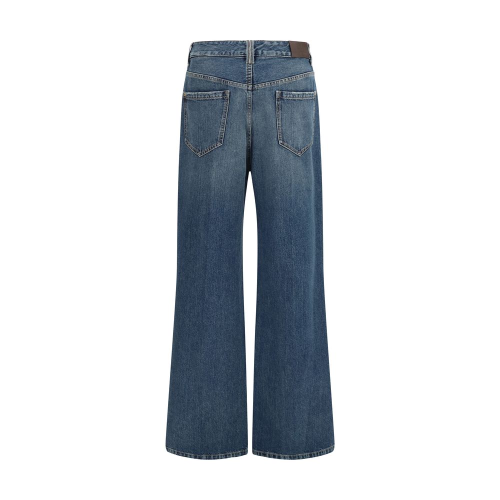 Blue Cotton Relaxed Fit Jeans