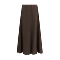 Brown Wool Oves Aries Midi Skirt