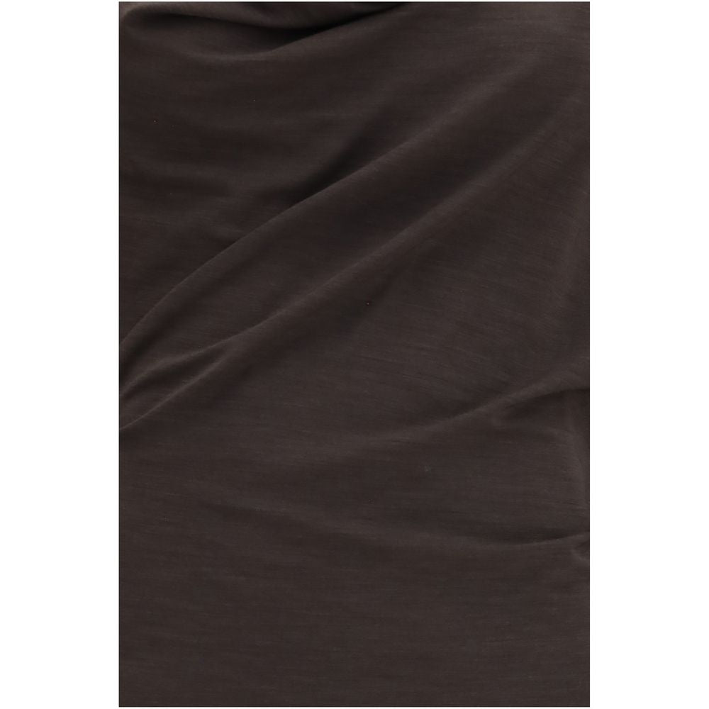 Brown Wool Oves Aries Casual Dress