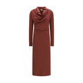 Bordeaux Wool Oves Aries Casual Dress