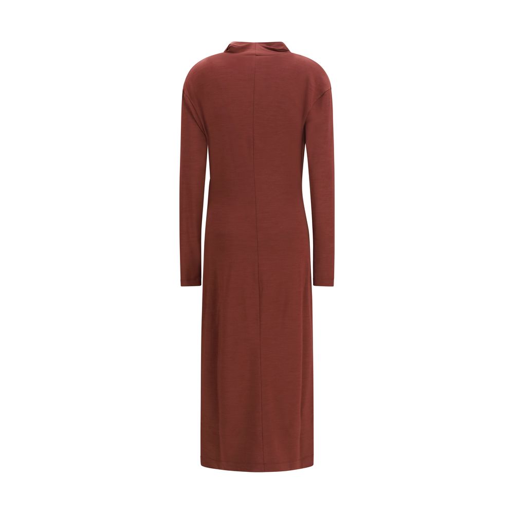Bordeaux Wool Oves Aries Casual Dress
