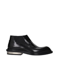 Black Leather Ankle Boots