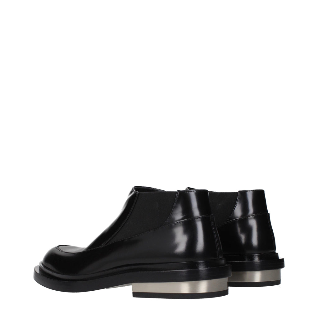 Black Leather Ankle Boots