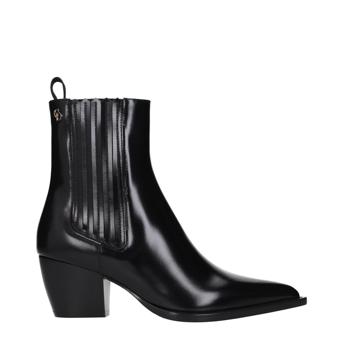 Black Leather Ankle Boots