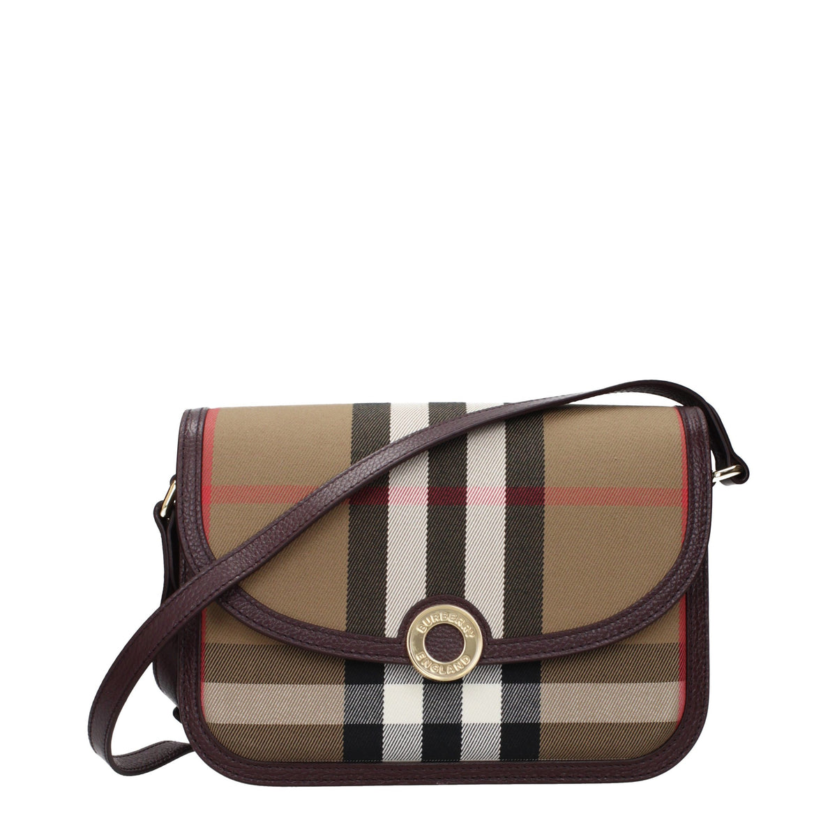 Brown Fabric Crossbody Bag