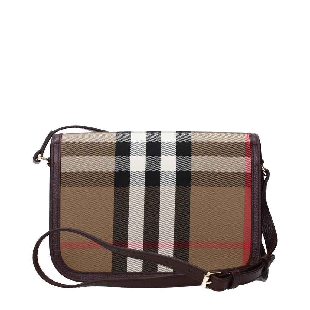 Brown Fabric Crossbody Bag