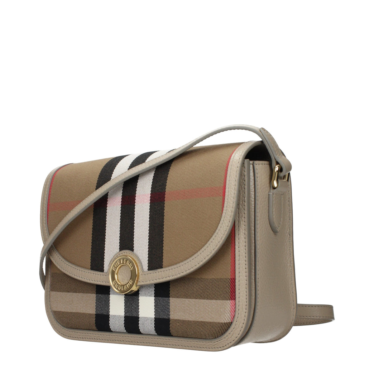 Brown Fabric Crossbody Bag
