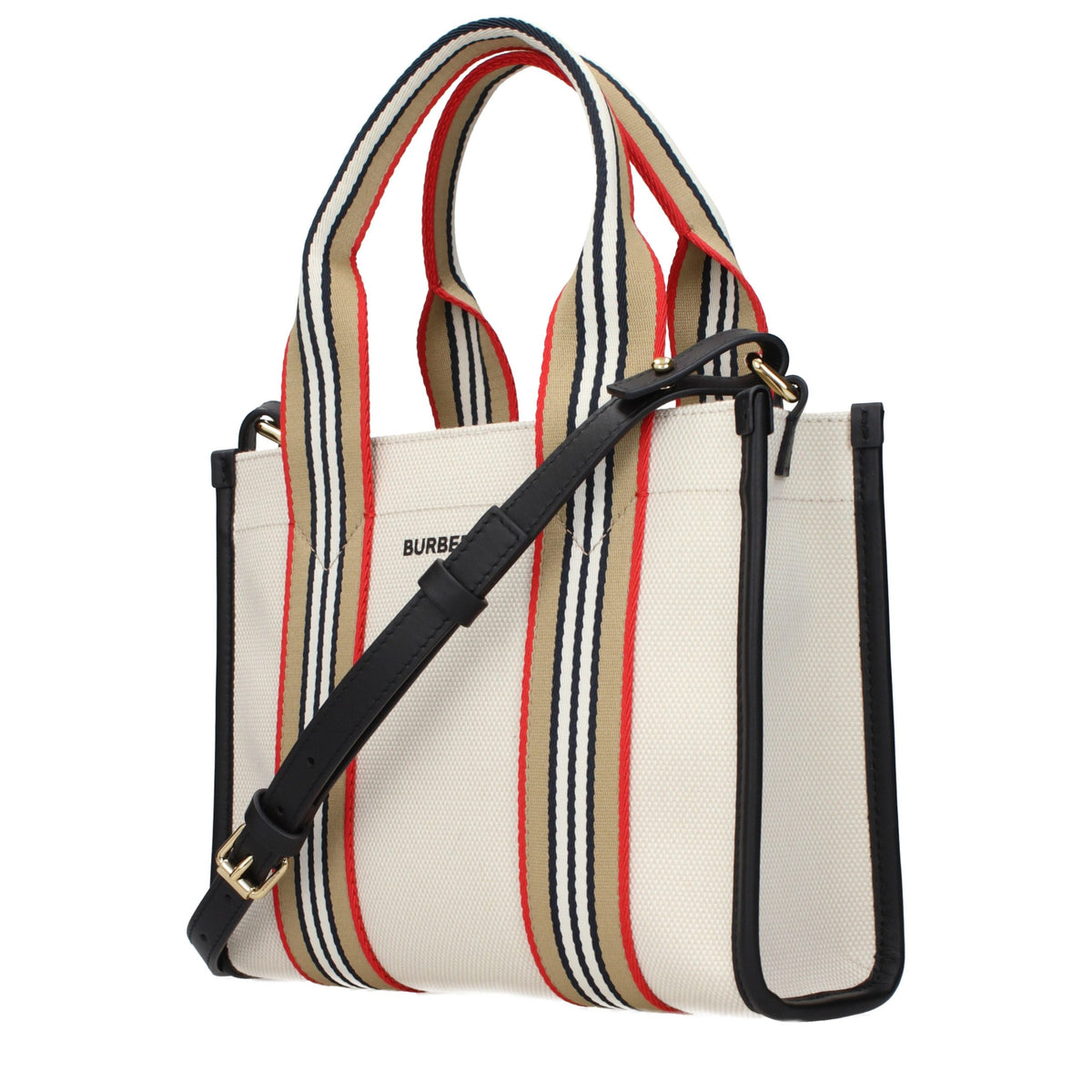 Beige Fabric Handbag
