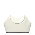 Beige Leather Clutch Bag