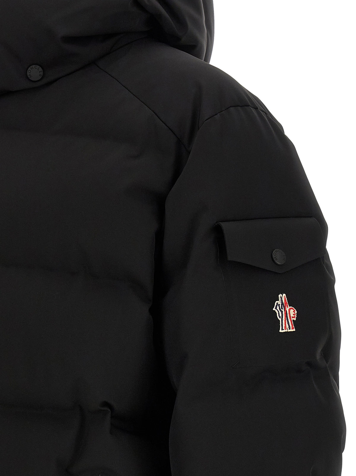 Black Polyamide Full-Length Jacket
