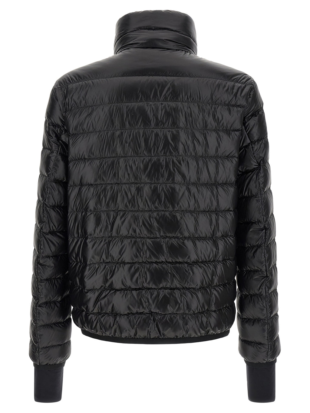 Black Polyester Full-Length Jacket