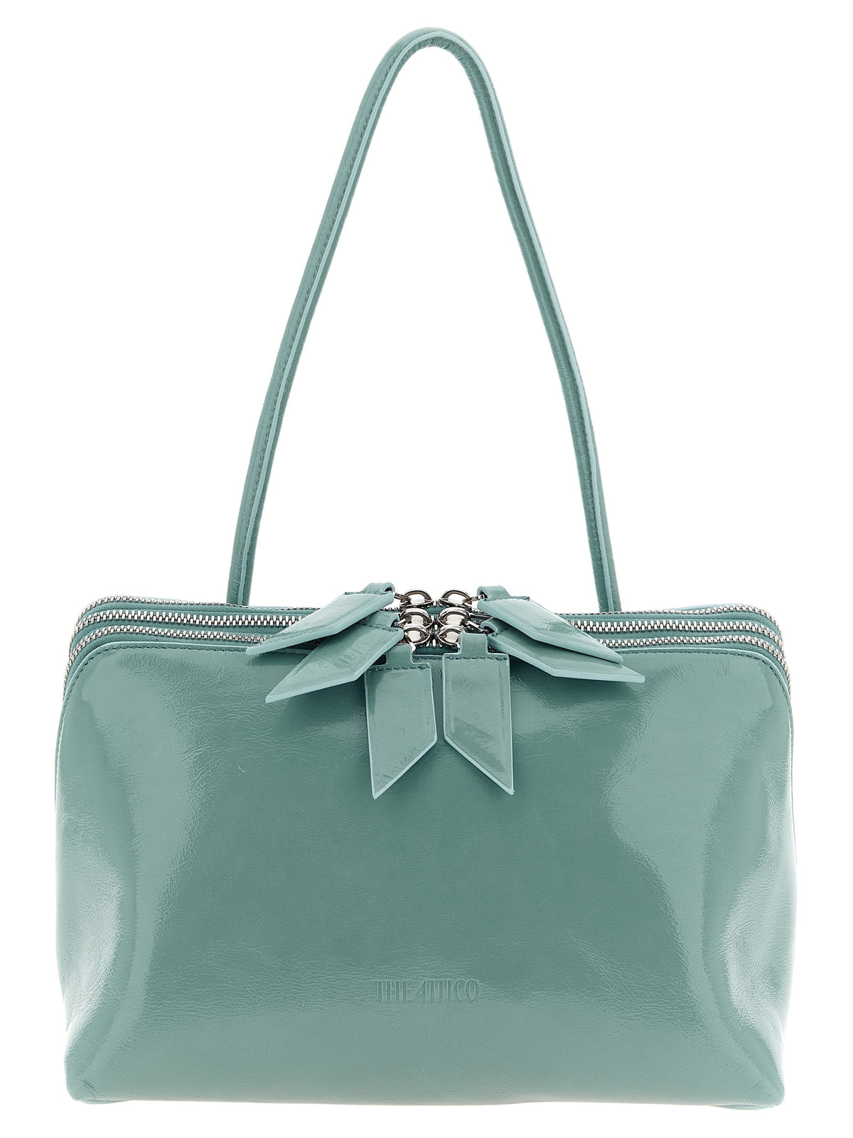 Blue Calfskin Shoulder Bag