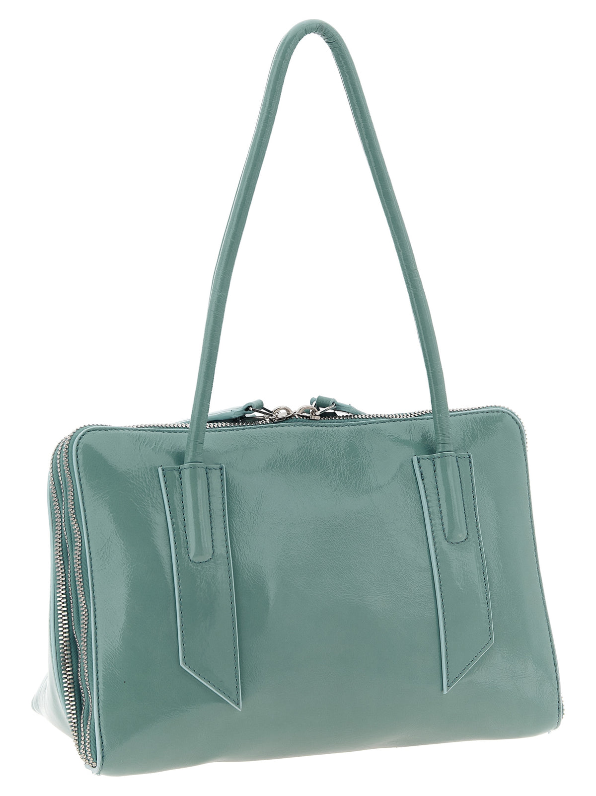Blue Calfskin Shoulder Bag