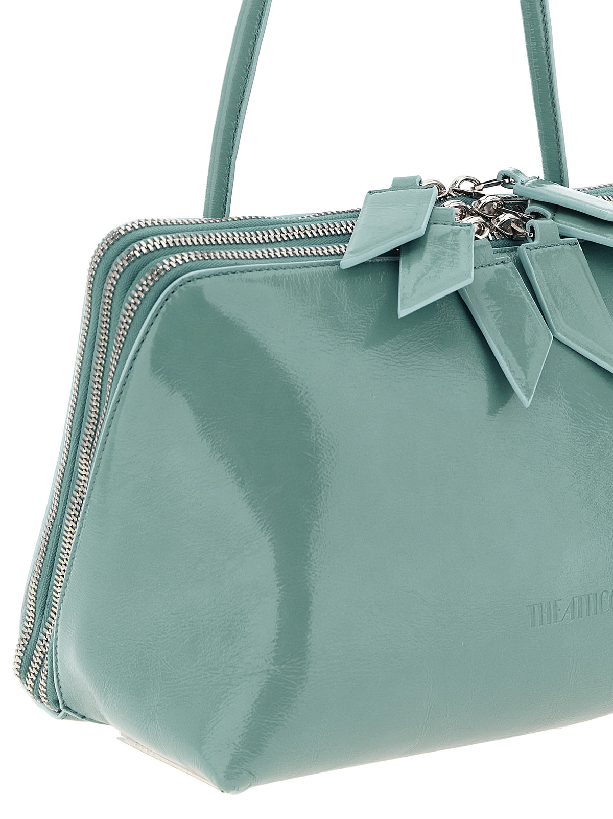 Blue Calfskin Shoulder Bag