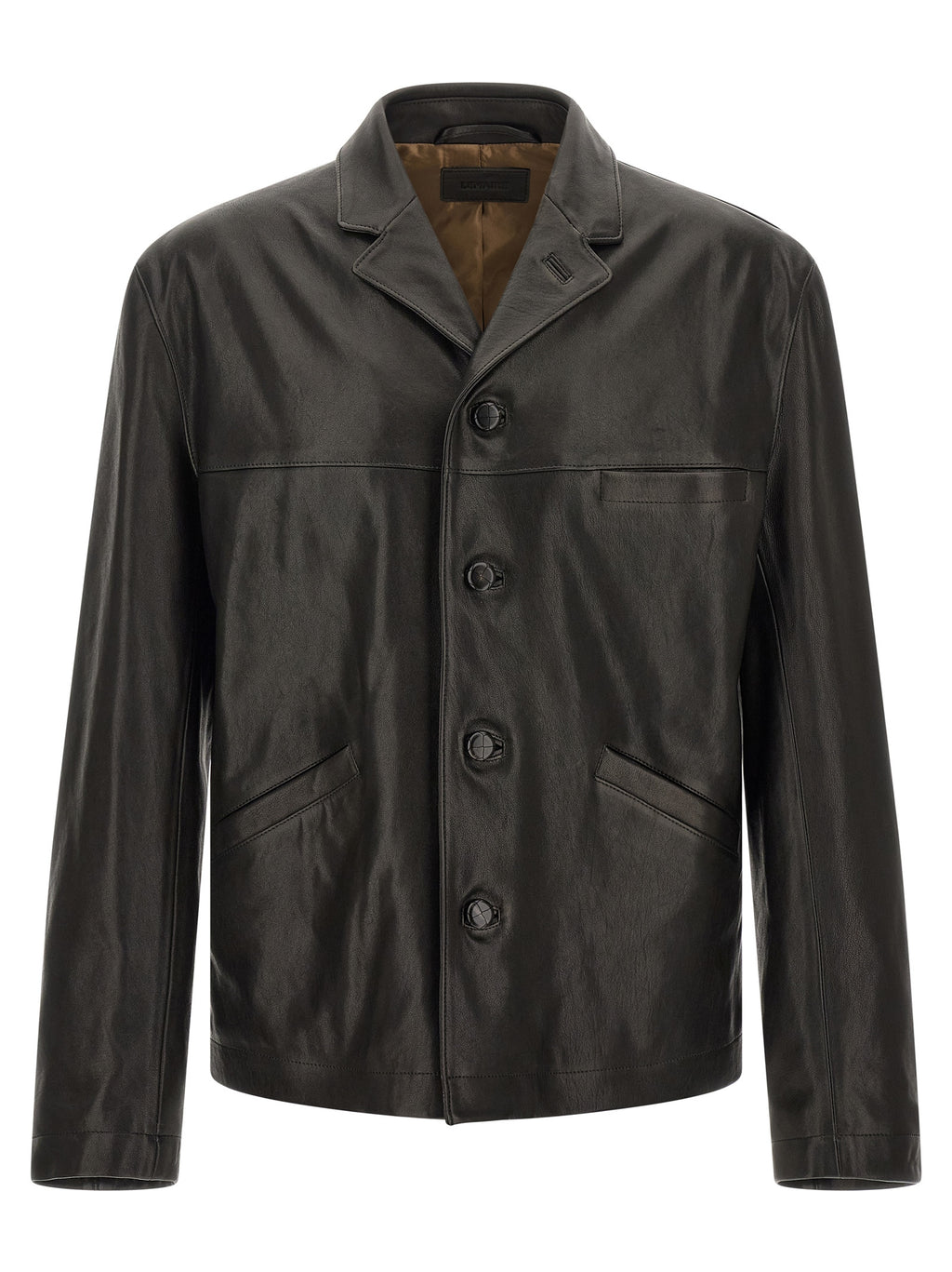 Black Calfskin Leather Jacket