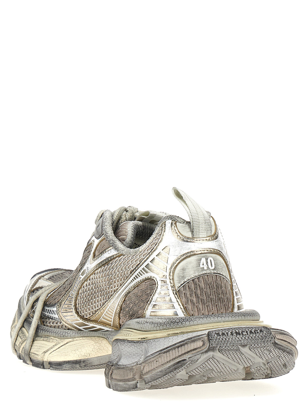 Gray Polyethylene Athletic Sneakers