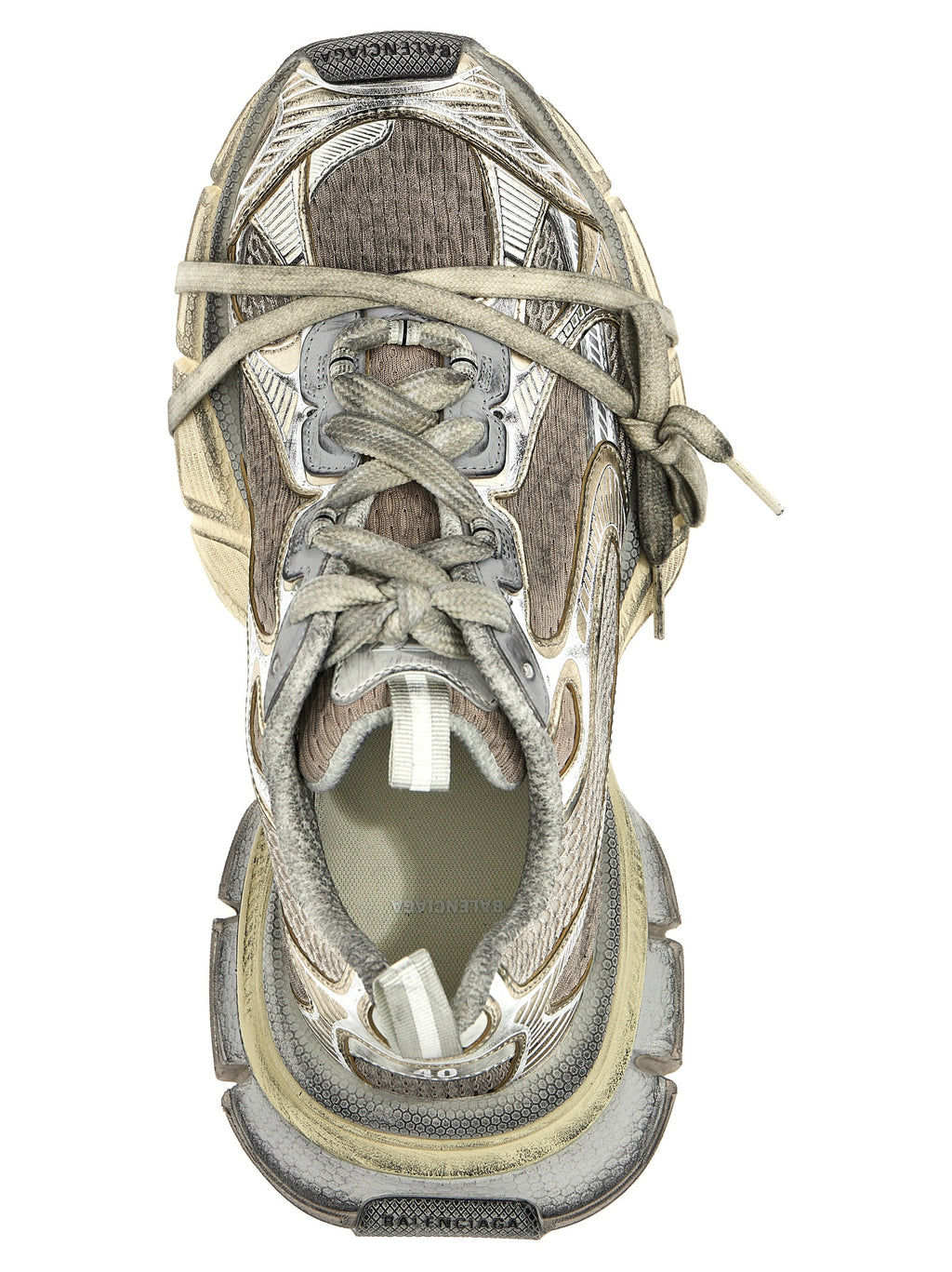 Gray Polyethylene Athletic Sneakers