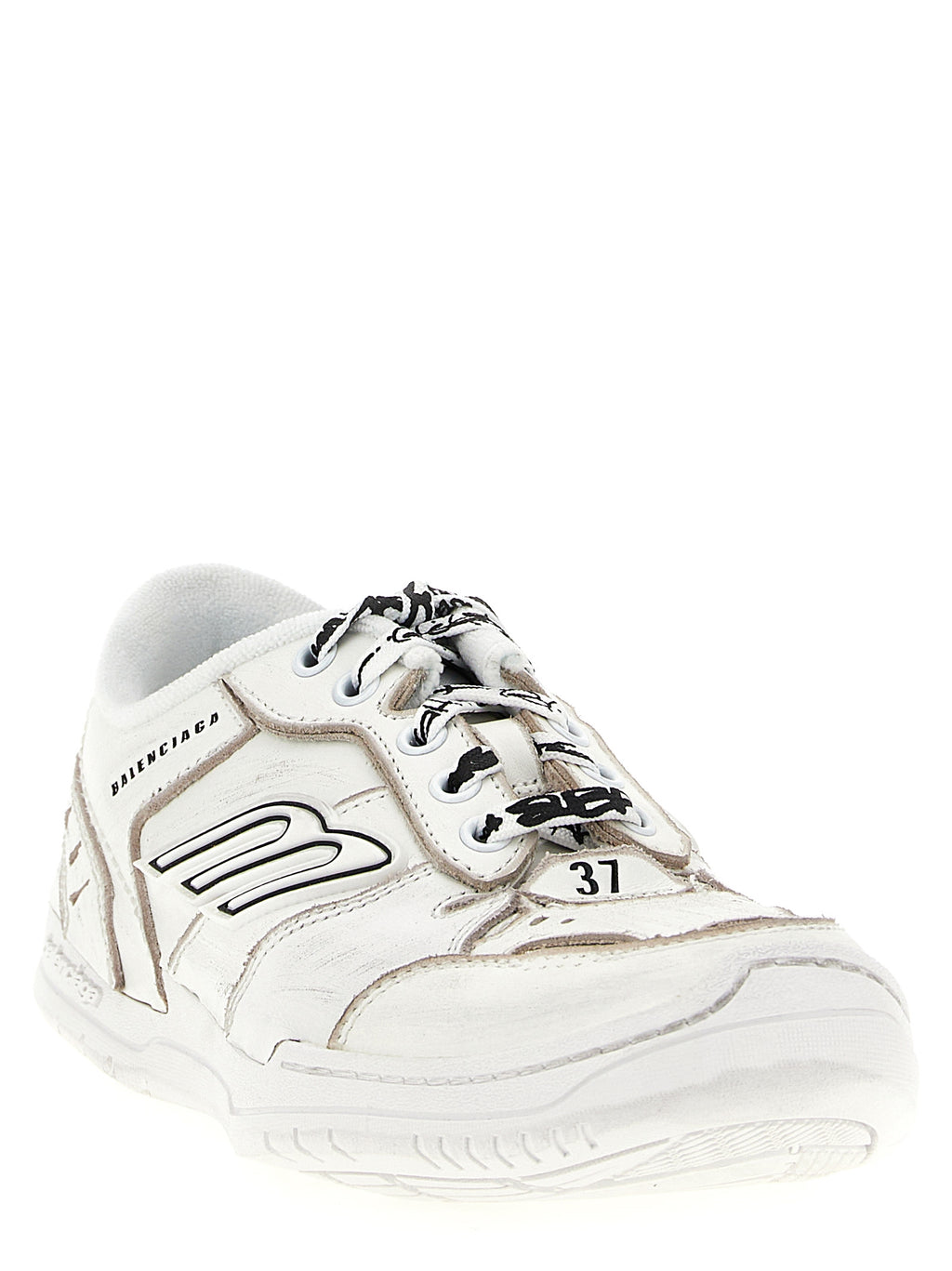 White Calfskin Athletic Sneakers