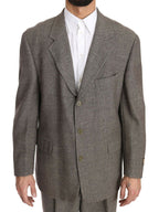 Brown Wool Regular Single  Breasted Suit