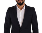 معطف مارتيني كحلي بزر واحد بصف واحد