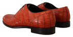 Orange Exotic Leather Dress Derby Shoes
