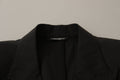 Black Single Breasted TAORMINA Breasted Blazer