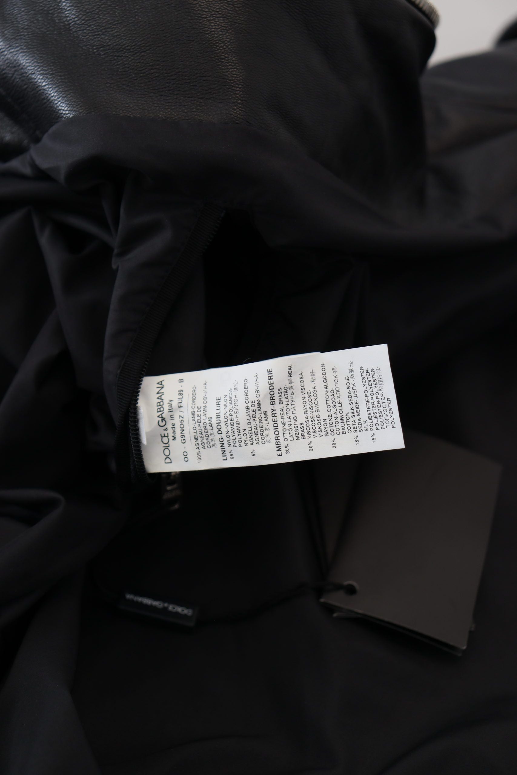 Black Leather Hooded Blouson Coat Jacket
