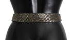 Crystal Buckle Sequined Waist Belt