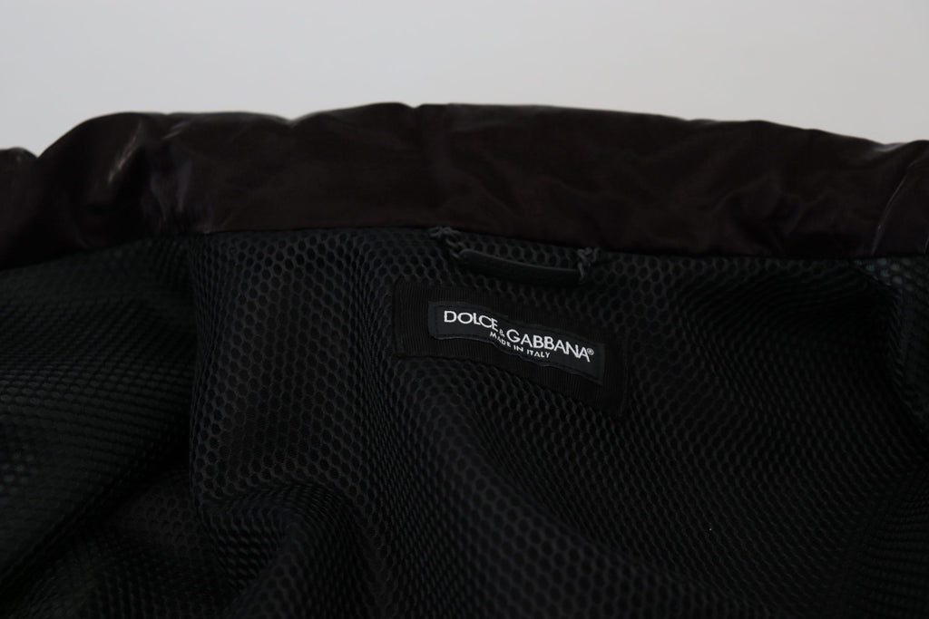 Bordeaux Nylon Collared Men Coat Jacket